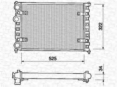 MAGNETI MARELLI 350213233000 -  Радиатор, охлаждение двигателя